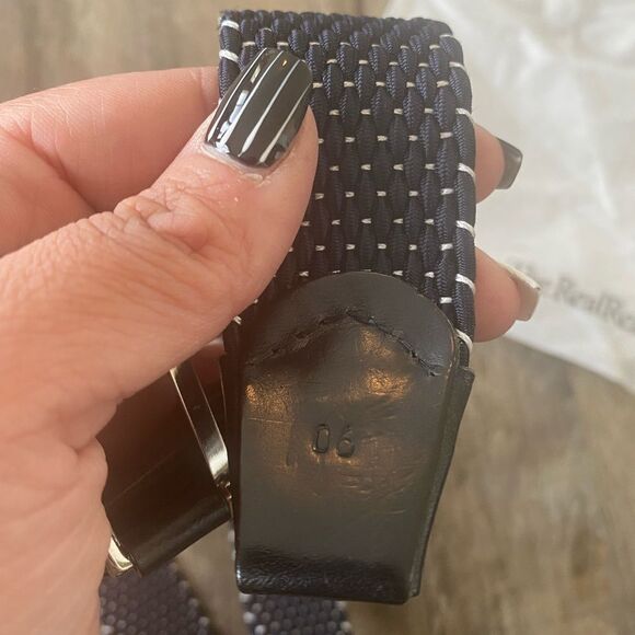 100 Capri Mens navy braided belt - Picture 6 of 6